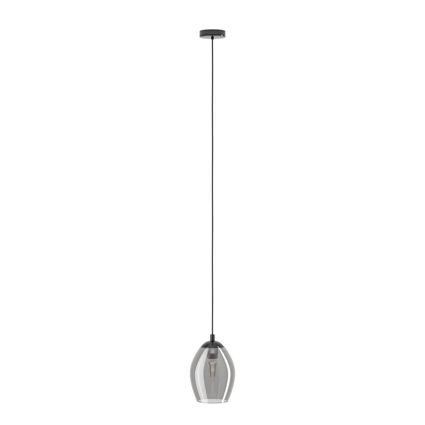 EGLO Estanys Lámpara de techo colgante acero vidrio vaporizado nickel-negro negro transparente 39564