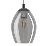 EGLO Estanys Lámpara de techo colgante acero vidrio vaporizado nickel-negro negro transparente 39564