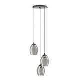 EGLO Estanys Lámpara de techo colgante acero vidrio vaporizado nickel-negro negro transparente 39565