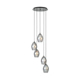 EGLO Estanys Lámpara de techo colgante acero vidrio vaporizado nickel-negro negro transparente 39567
