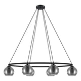 EGLO Daguella Lámpara de techo colgante acero vidrio vaporizado negro negro transparente 39578