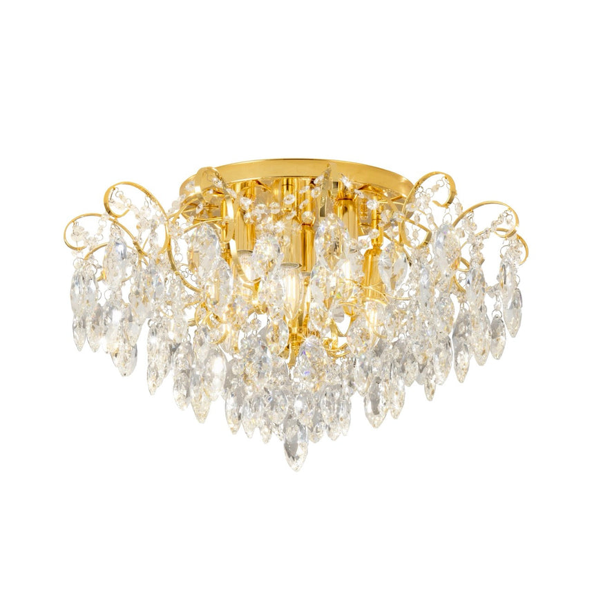 EGLO Fenoullet 1 Plafón acero cristal latón claro 39602