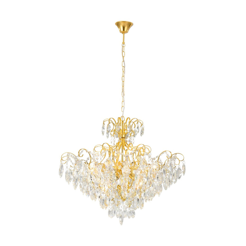 EGLO Fenoullet 1 Lámpara de techo colgante acero cristal latón claro 39606