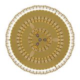 EGLO Calmeilles Plafón acero cristal latón claro 39611