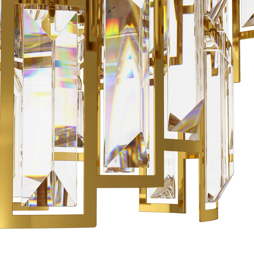 EGLO Calmeilles Lámpara de techo colgante acero cristal latón claro 39614