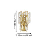EGLO Calmeilles Lámpara de pared acero cristal latón claro 39615