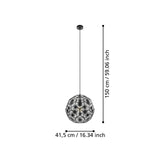 EGLO Skoura 1 Lámpara de techo colgante acero negro 39618
