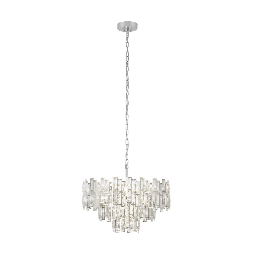 EGLO Calmeilles 1 Lámpara de techo colgante acero cristal cromo claro 39626