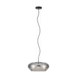 EGLO Priorat Lámpara de techo colgante acero vidrio vaporizado negro negro transparente 39658