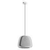 EGLO Albarino Lámpara de techo colgante acero vidrio vaporizado cromo negro transparente 39665