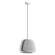 EGLO Albarino Lámpara de techo colgante acero vidrio vaporizado cromo negro transparente 39665