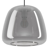EGLO Albarino Lámpara de techo colgante acero vidrio vaporizado cromo negro transparente 39665