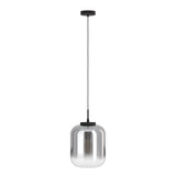 EGLO Bulciago Lámpara de techo colgante acero vidrio vaporizado negro negro transparente 39673