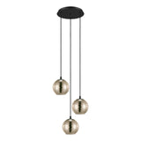 EGLO Lemorieta Lámpara de techo colgante acero vidrio vaporizado negro dorado 39685