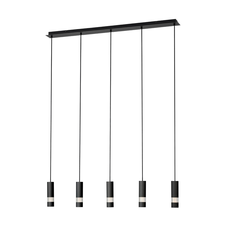 EGLO Bernabeta Lámpara de techo colgante LED acero plástico negro transparente 39706