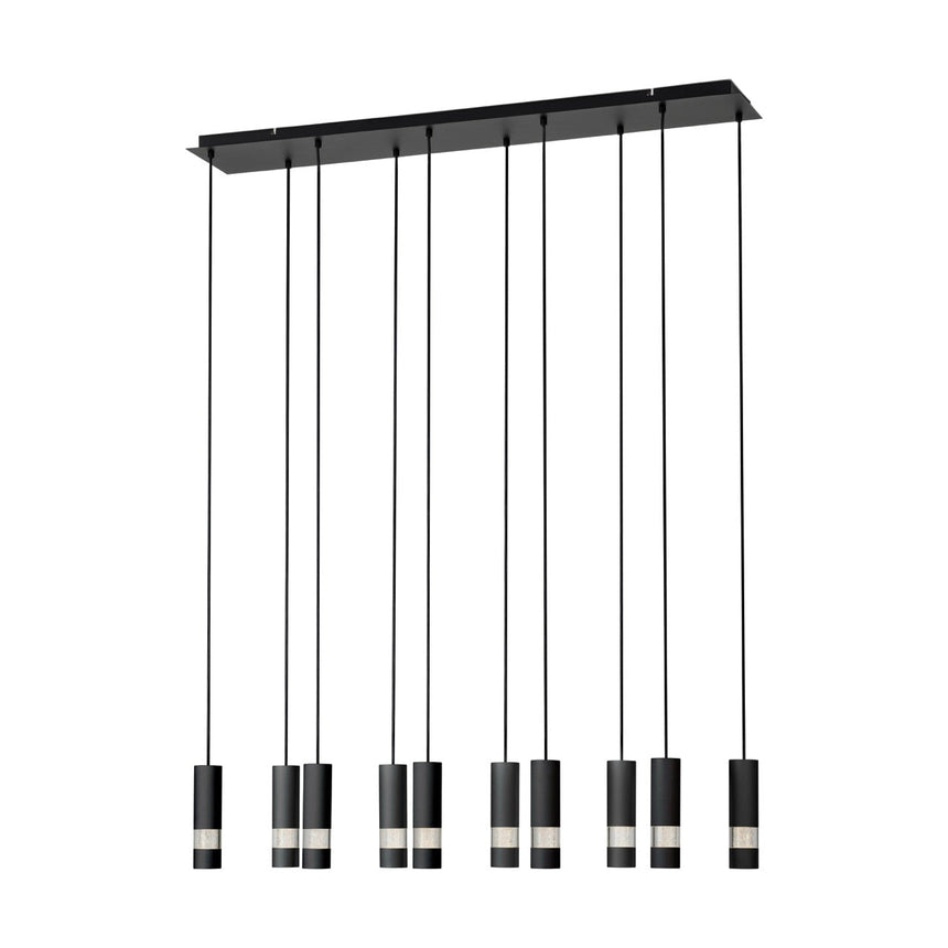 EGLO Bernabeta Lámpara de techo colgante LED acero plástico negro transparente 39707