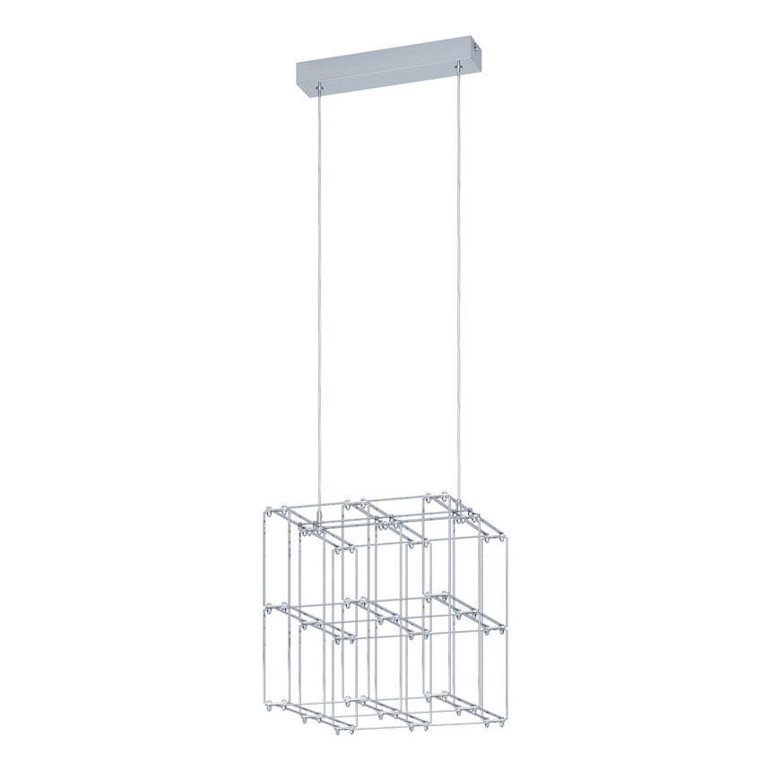 EGLO Frontera Lámpara de techo colgante LED regulable acero cromo 39729