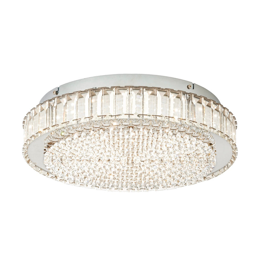 EGLO Balparda Plafón LED regulable acero cristal cromo claro 39746