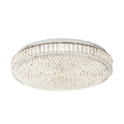 EGLO Balparda Plafón LED regulable 2 luces acero cristal cromo claro 39747