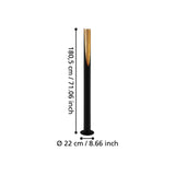 EGLO Prebone Lámpara de pie LED aluminioacero negrooro 39759