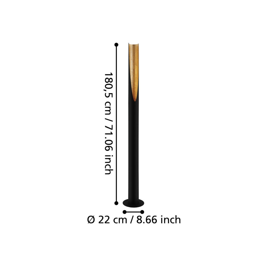 EGLO Prebone Lámpara de pie LED aluminioacero negrooro 39759