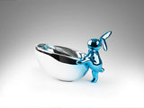 Figura decorativa Schuller Cuenco Rabbit azul y plata 19cm 398169 - imagen 6