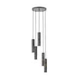 EGLO Mentalona Lámpara de techo colgante LED acero terrazo antracita negroblanco 39823