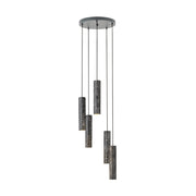 EGLO Mentalona Lámpara de techo colgante LED acero terrazo antracita negroblanco 39823