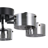 EGLO Copillos Plafón LED regulable acero vidrio vaporizado negro negro transparente 39874