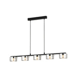 EGLO Copillos Lámpara de techo colgante LED regulable acero vidrio vaporizado negro negro transparente 39875