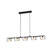 EGLO Copillos Lámpara de techo colgante LED regulable acero vidrio vaporizado negro negro transparente 39875