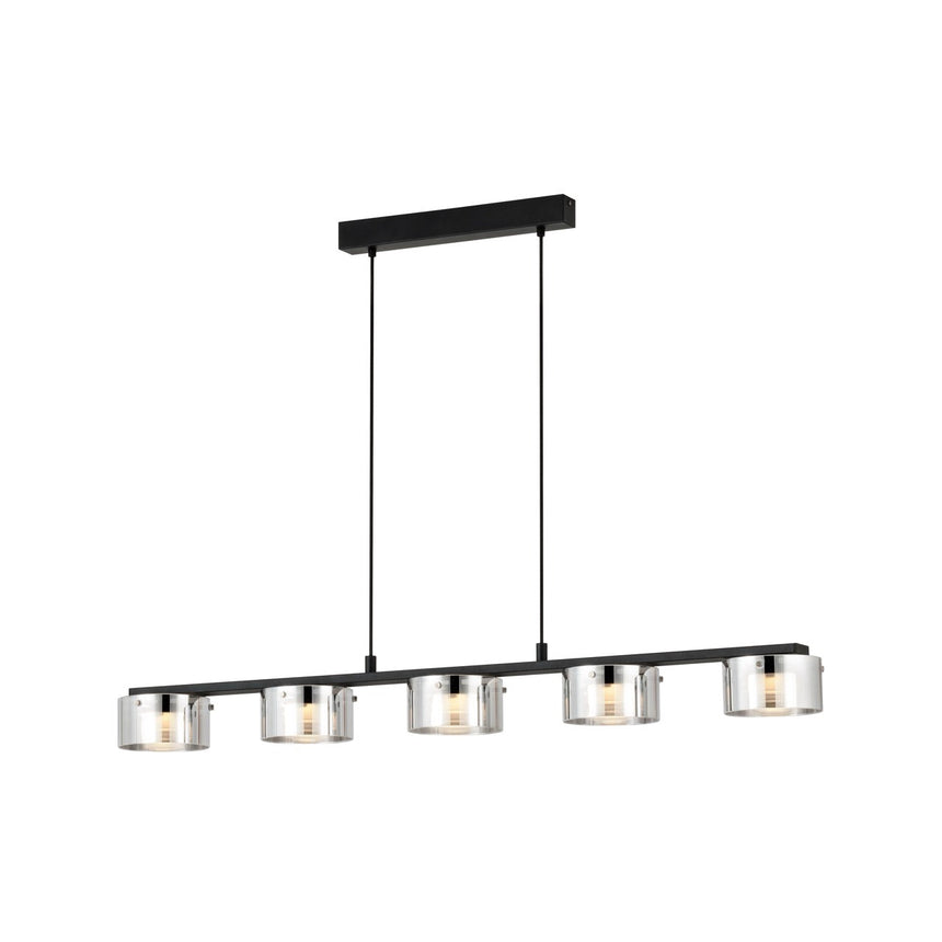 EGLO Copillos Lámpara de techo colgante LED regulable acero vidrio vaporizado negro negro transparente 39875