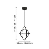EGLO Retornio Lámpara de techo colgante LED aceroaluminio plástico negro blanco 39892