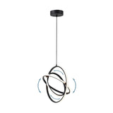 EGLO Retornio Lámpara de techo colgante LED aceroaluminio plástico negro blanco 39892