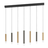 EGLO Estanterios Lámpara de techo colgante LED regulable aluminioacero plástico negrocafédorado satinado 39906