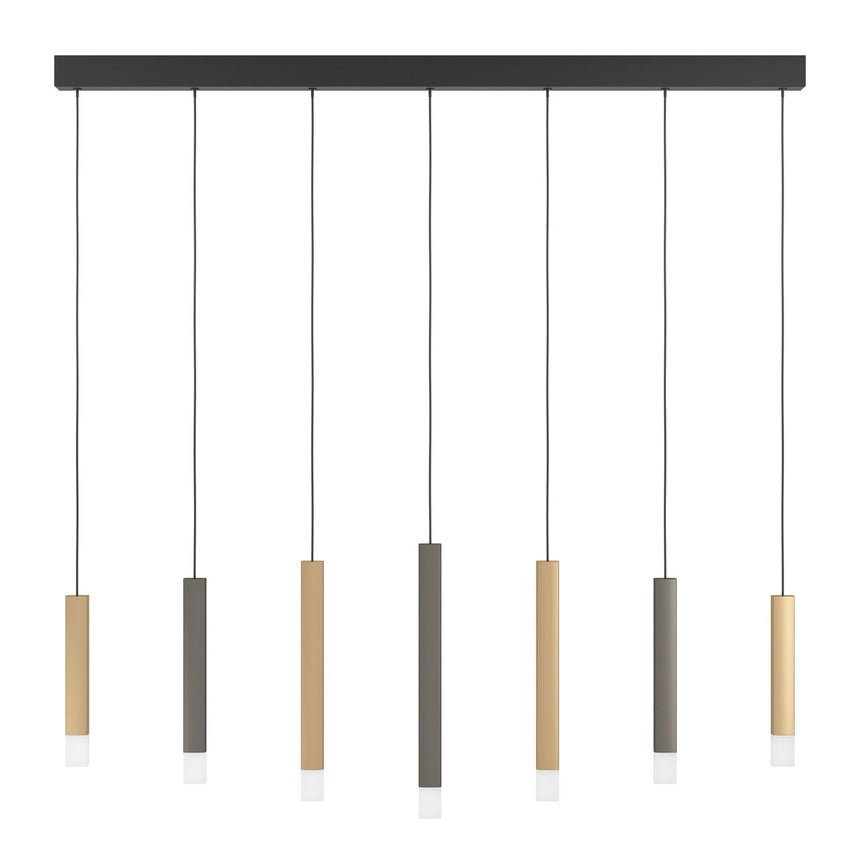 EGLO Estanterios Lámpara de techo colgante LED regulable aluminioacero plástico negrocafédorado satinado 39906