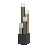 EGLO Estanterios Lámpara sobremesa LED regulable aluminioacero plástico negrocafédorado satinado 39907