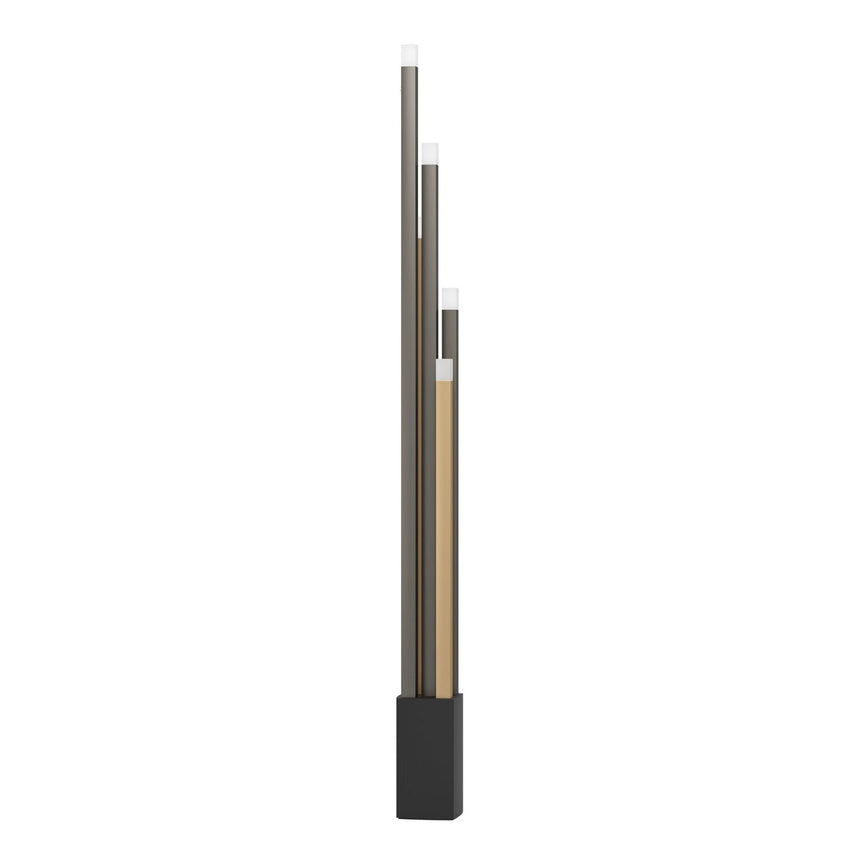 EGLO Estanterios Lámpara de pie LED regulable aluminioacero plástico negrocafédorado satinado 39908