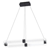 EGLO Mogetonello Lámpara de techo colgante LED regulable acero plástico negro transparente 39909