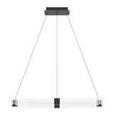 EGLO Mogetonello Lámpara de techo colgante LED regulable acero plástico negro transparente 39909