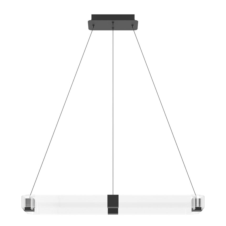 EGLO Mogetonello Lámpara de techo colgante LED regulable acero plástico negro transparente 39909