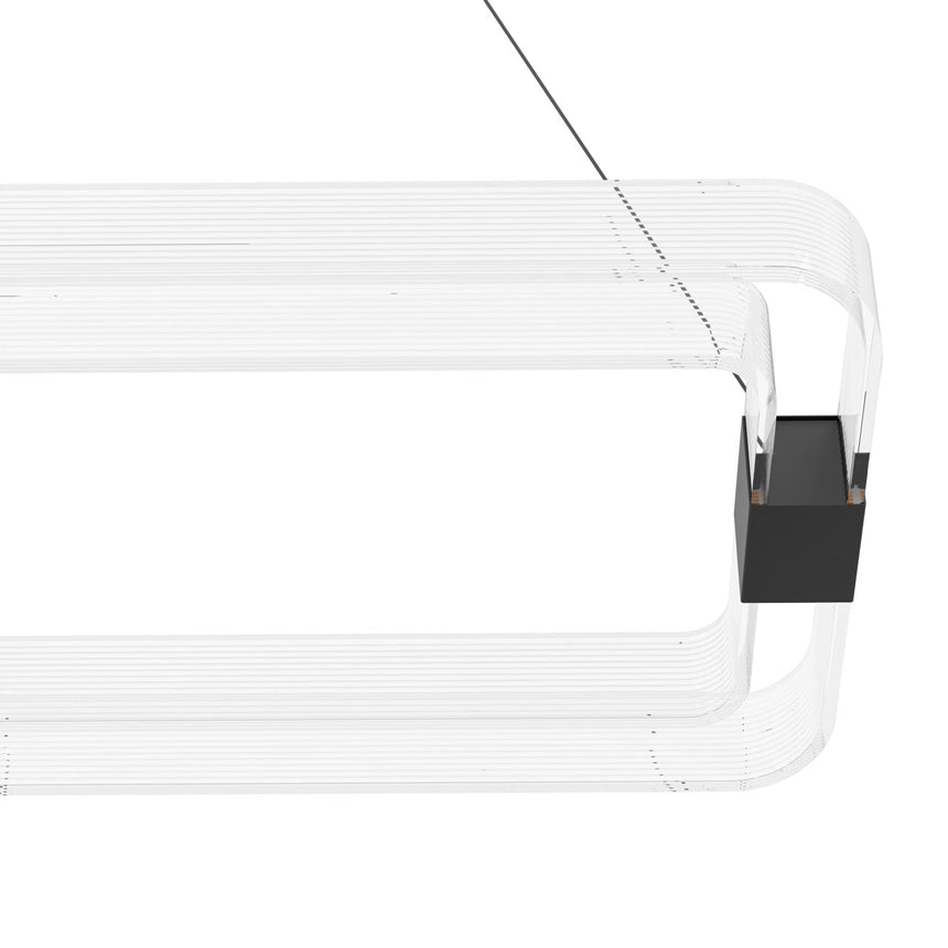 EGLO Mogetonello Lámpara de techo colgante LED regulable acero plástico negro transparente 39909