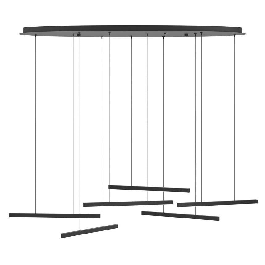 EGLO Lindoza Lámpara de techo colgante LED regulable acero plástico negro blanco 39915