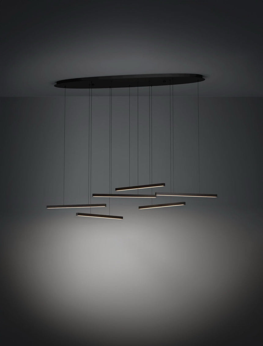 EGLO Lindoza Lámpara de techo colgante LED regulable acero plástico negro blanco 39915