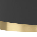 EGLO Manderline Plafón acero textil negro negrolatón 39924