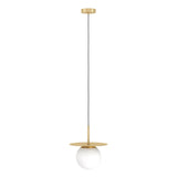 EGLO Arenales Lámpara de techo colgante acero vidrio opalino mate latón cepillado blanco 39952