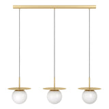 EGLO Arenales Lámpara de techo colgante acero vidrio opalino mate latón cepillado blanco 39953