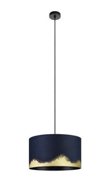 EGLO Casuarita Lámpara de techo colgante acero textil negro azuldorado 39973