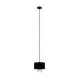 EGLO Sapuara Lámpara de techo colgante acero textilvidrio negro negroclaro 39977