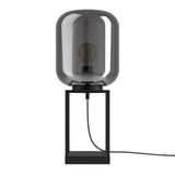EGLO Bulciago Lámpara sobremesa acero vidrio vaporizado negro negro transparente 39988